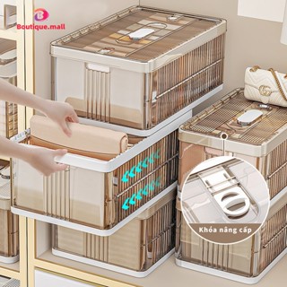  Hộp đựng đồ BOUTIQUE Thùng nhựa đựng quần áo dung tích lớn Khay nhựa đựng chăn màn chất liệu nhựa PP chắc chắn bền bỉ 