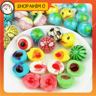 Viên kẹo dẻo trái cây có nhân siro chảy cực ngon, kẹo Hallowen. kẹo con mắt