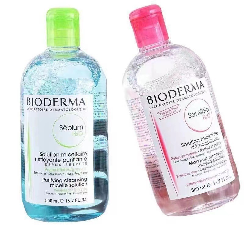 Nước Tẩy Trang Pháp Bioderma 500ml dành cho da dầu mụn da nhạy cảm làm sạch sâu, dịu nhẹ loại bỏ bụi bẩn, dầu nhờn
