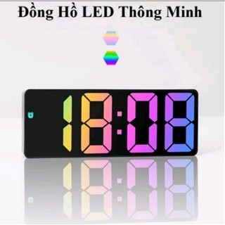 Đồng Hồ LED Để Bàn Báo Thức Hiển Thị Thời Gian Nhiệt Độ Cảm Biến Ánh Sáng