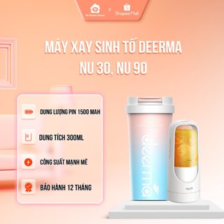 Máy Xay Sinh Tố Tích Hợp Bình Giữ Nhiệt Cầm Tay Không Dây Deerma DEM-NU90, NU30 Pin Sạc Tiện Lợi, Hàng Chính Hãng