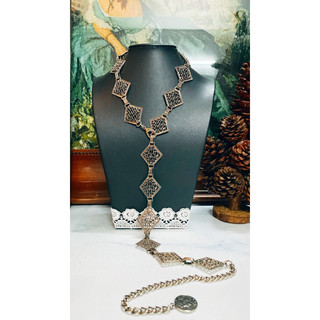 Đai váy xích trắng secondhand trang sức phụ kiện si nhật bản bou jewelry vintage