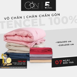  Chăn Chần Gòn, Vỏ Chăn Lụa Tencel Cao Cấp Gòn Bedding Màu Trơn 2m2x2m