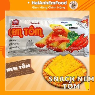 Gói snack nem tôm thơm ngon, đồ ăn vặt cay