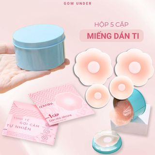 Miếng dán ngực silicone (Hộp 10 miếng) siêu dính, miếng dán ti chống thấm nước sử dụng nhiều lần GOM UNDER - SA-999