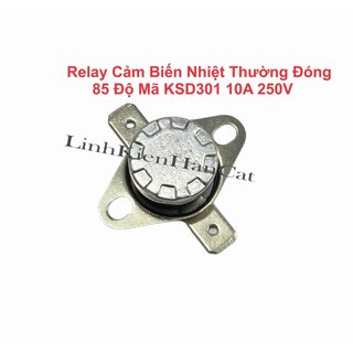 Relay cảm biến nhiệt thường đóng 85 độ mã ksd301 10a 250v