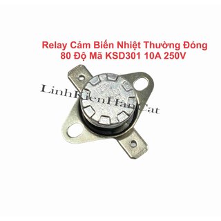 Relay cảm biến nhiệt thường đóng 80 độ mã ksd301 10a 250v