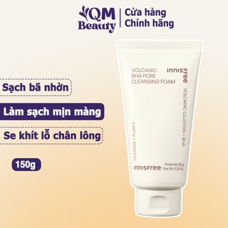 Sữa rửa mặt Innisfree Volcanic Pore BHA Cleansing Foam Hàn Quốc 150ml mẫu mới làm sạch sâu, loại bỏ bít tắt lỗ chân lông