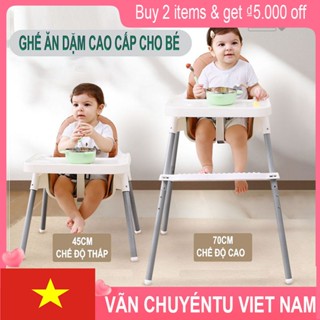 Ghế ăn dặm, bàn ăn cho bé Babyhop kèm mặt bàn, diều chỉnh 2 nấc 3 dây đai an toàn sử dụng cho bé từ 6 tháng đến 3 tuổi