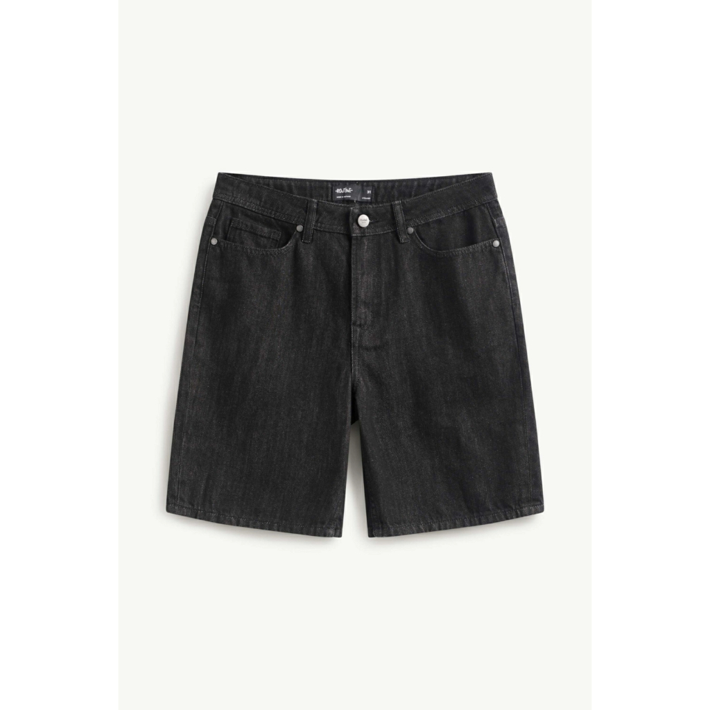 Quần Short Jean RT Nam Ống Suông Trơn Form Straight - 10S24DPS003 | LASTORE MENSWEAR