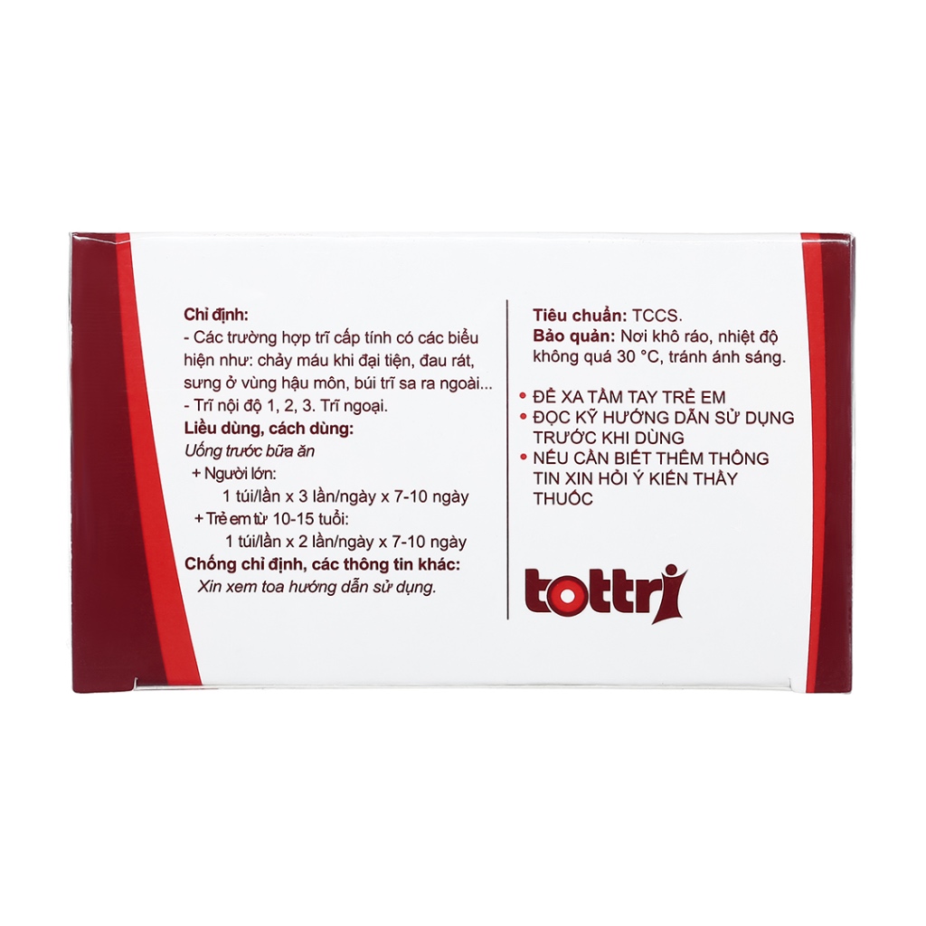 Tottri Traphaco - loại tuýp gel và hộp vỉ 30 viên