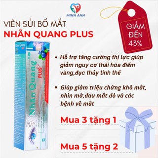 Viên uống bỗ mắt Nhãn Quang Plus hỗ trợ triệu chứng mờ mắt khô mắt tăng cường cải thiện thị lực chính hãng Japa Kids