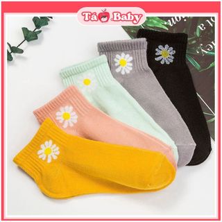 Tất nữ cổ thấp vớ ngắn hình gấu, hoa cúc cute phong cách hàn quốc TA02