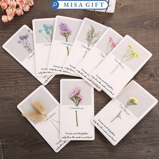 Thiệp hoa khô handmade xinh xắn chúc mừng sinh nhật, thiệp bày tỏ tấm lòng, thiệp tri ân cảm ơn ý nghĩa
