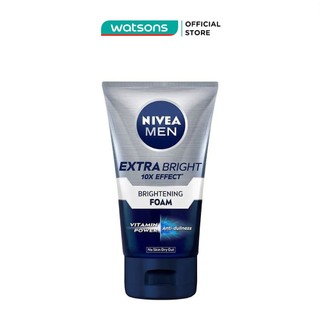 Sữa Rửa Mặt Sáng Mịn Sạch Sâu NIVEA MEN Extra White 100g/chai