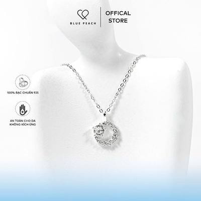 Dây Chuyền Bạc 925 Blue Peach Diamond 5 Chấu DC6840