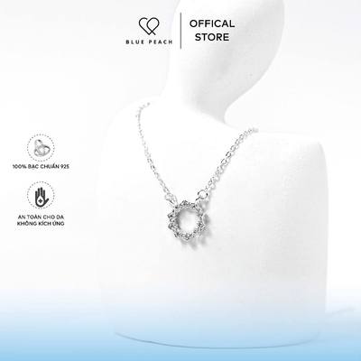 Dây Chuyền Bạc 925 Blue Peach Blue Sea Circle V1 DC6940