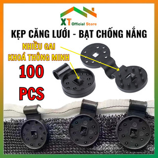 Bộ 100 Kẹp Lưới Che Nắng,Kẹp Cố Định Lưới Chống Côn Trùng,Kẹp Căng Bạt Che Mưa Có Chốt Chống Bung