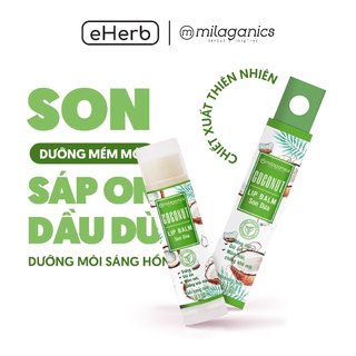 Son dưỡng dầu dừa dưỡng ẩm, giảm thâm môi MILAGANICS 4.5gr (cây)