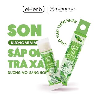 Son dưỡng giảm thâm môi trà xanh dưỡng ẩm, làm mềm môi, không nhờn rít MILAGANICS 4.5g (cây)