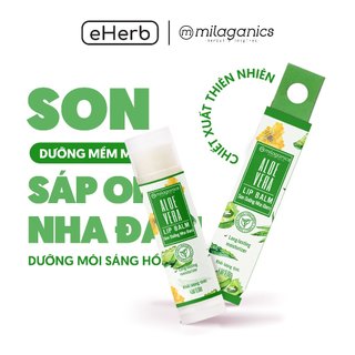 Son dưỡng môi không màu nha đam giảm thâm môi, làm mềm môi dịu nhẹ, chính hãng MILAGANICS 4.5g (cây)