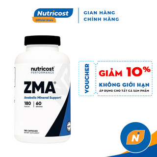 Thực Phẩm Bổ Sung Tăng Sinh Lý Giảm Str ess Và Phát Triển Cơ Bắp Nutricost ZMA 490mg 180 Viên