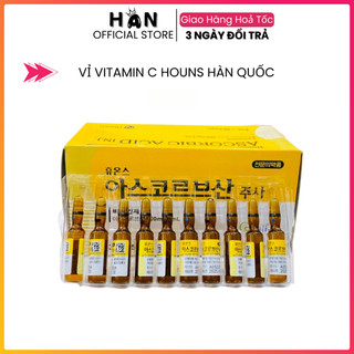 Tinh chất vitamin c houns hàn quốc | serum vitamin c cấy tảo giúp trắng đẹp da vỉ 10 ống