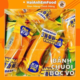 Bánh Chuối Bông Lan Nhiên Lợi Đài Loan, Bánh Bông Lan Chuối Lột Nhân Kem, Đồ Ăn Vặt Nội Địa