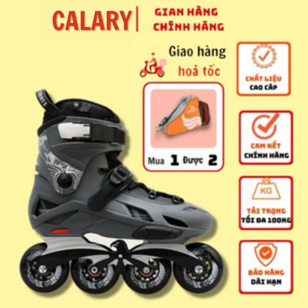 Giày Patin Người Lớn Cougar-Flying Eagle F7 Chính Hãng, Frame Hợp Kim Nhôm Chắc Chắn Tặng Túi Đựng C