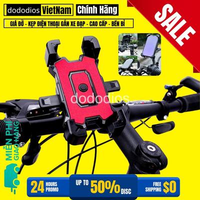 Giá điện thoại cho xe đạp - gắn kẹp chắc chắn - xoay 360 độ - Hàng chính hãng dododios