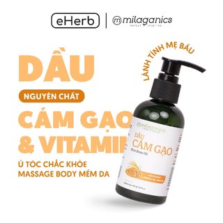 Dầu cám gạo vitamin e nguyên chất dưỡng da, giảm thâm môi, phục hồi tóc chẻ ngọn MILAGANICS 150ml (chai)