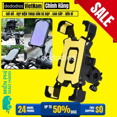 Gía Treo Điện Thoại Xe Đạp - Kẹp Gắn Tay Lái Xe Đạp Treo Điện Thoại - Chắc Chắn, Bền Bì - Hàng Chính Hãng Dododios
