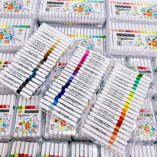 Bút màu acrylic marker 12 mầu 2 đầu .