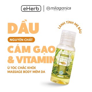 Tinh dầu cám gạo dưỡng thâm môi, phục hồi da chống lão hóa & làm mờ vết rạn bà bầu MILAGANICS 30ml (chai)