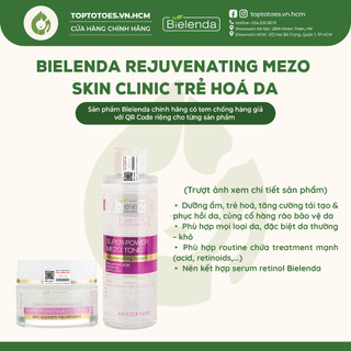 Toner & Kem dưỡng Bielenda Rejuvenating Mezo Skin Clinic dưỡng ẩm sâu, phục hồi & trẻ hoá da