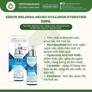 Serum Bielenda Neuro Hyaluron Hydrating dưỡng ẩm sâu, phục hồi, trẻ hoá da