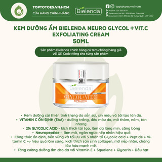 Kem dưỡng ẩm Bielenda Neuro Glycol + Vit.C Exfoliating Cream làm sáng và trẻ hóa da