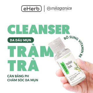 Sữa rửa mặt dạng gel MILAGANICS tràm trà tea tree ngừa mụn, giảm dầu 30ml (chai)