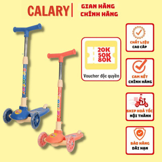 Xe Scooters Cougar -HY02 Dành Cho Trẻ Em Họa Tiết Đáng Yêu Có 3 Bánh, Có Đèn Phát Sáng