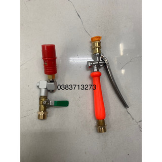 Đầu béc rửa máy lạnh điều hòa dùng cho máy rửa xe chỉnh áp - đầu xoay chỉnh tia 360 độ