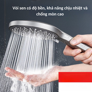 Vòi hoa sen, đầu vòi sen TS084 mặt 12cm nhựa ABS 5 chế độ tiết kiệm nước, tay sen thế hệ mới