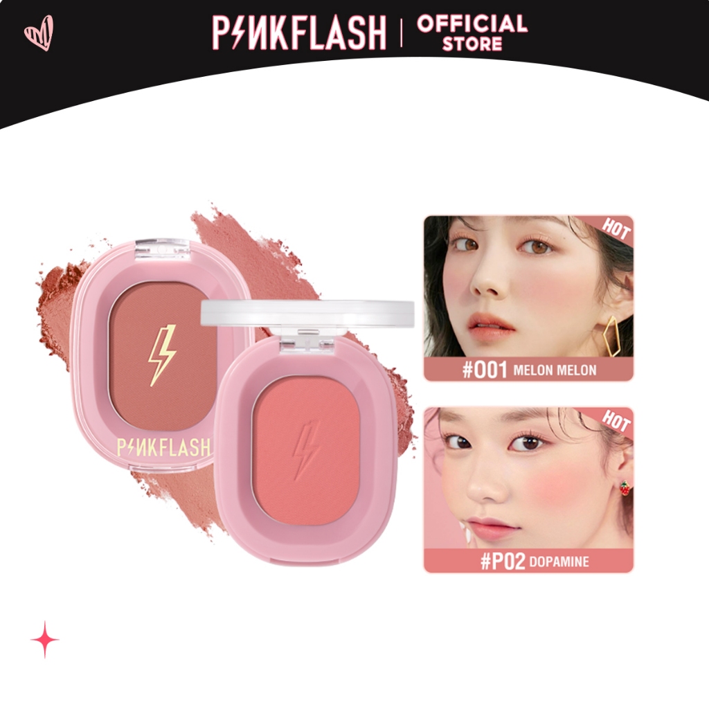 PINKFLASH Phấn má hồng trang điểm làm đẹp sắc tố cao tự nhiên 30g | BigBuy360 - bigbuy360.vn