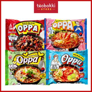 Mì tôm chua cay, mì tương đen sườn heo, mì bò hầm Oppa Ottogi 65g