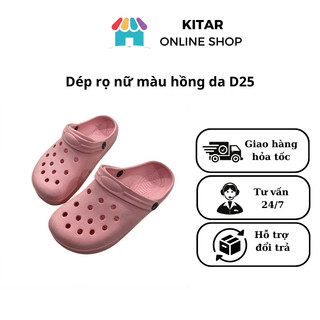 Dép crocs nữ màu trơn D28