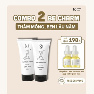 COMBO 2 TUÝP KEM GIẢM THÂM BE CHARM & 2 SERUM GIẢM MỤN BHA 5ML BY ND TIẾT KIỆM 100k