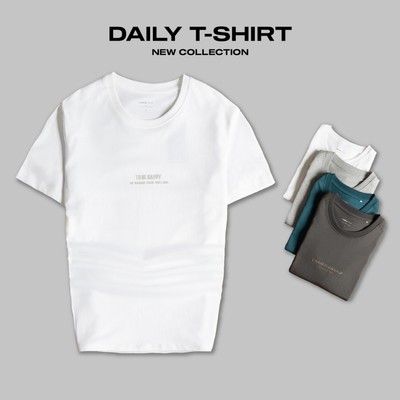 Áo Phông Nam Urban vải Cotton Thấm Hút Mồ Hôi, Co Giãn Tốt,Thoáng Khí,  Dáng Basic NO.8304