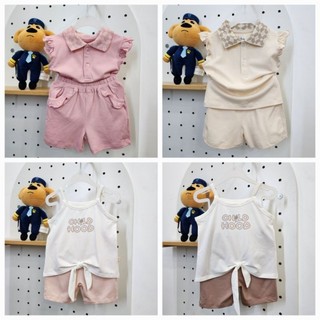 Bu baby - Bộ quần áo ngắn tay chất vải Bu siro, bamboo cotton cho Bé Gái từ 6 tháng đến 5 tuổi.