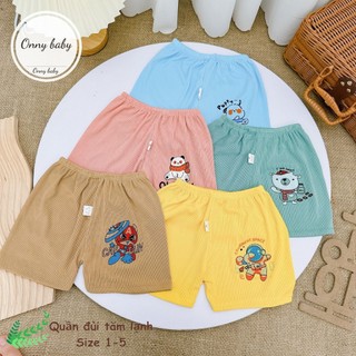 Quần chục cho bé trai bé gái chất tăm lạnh, quần đùi tăm lạnh mềm mát cho bé từ 4-16kg