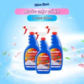 Combo 3 chai Nước giặt tẩy cổ áo Mao Bao 600ml/chai tẩy sạch cổ áo, tay áo, nách áo, không phai màu, không hại da tay
