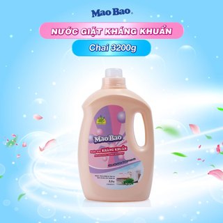 Nước Giặt Quần Áo Kháng Khuẩn Mao Bao chai 3.2kg hương hoa bách lý khử mùi, nấm mốc, dành cho da nhạy cảm